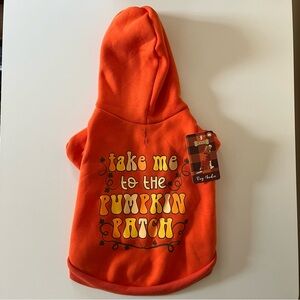 Orange Pumpkin Patch Dog Hoodie